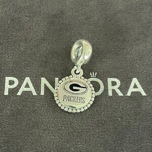 Pandora Green Bay Packers Charm Football Helmet Charm Pendant